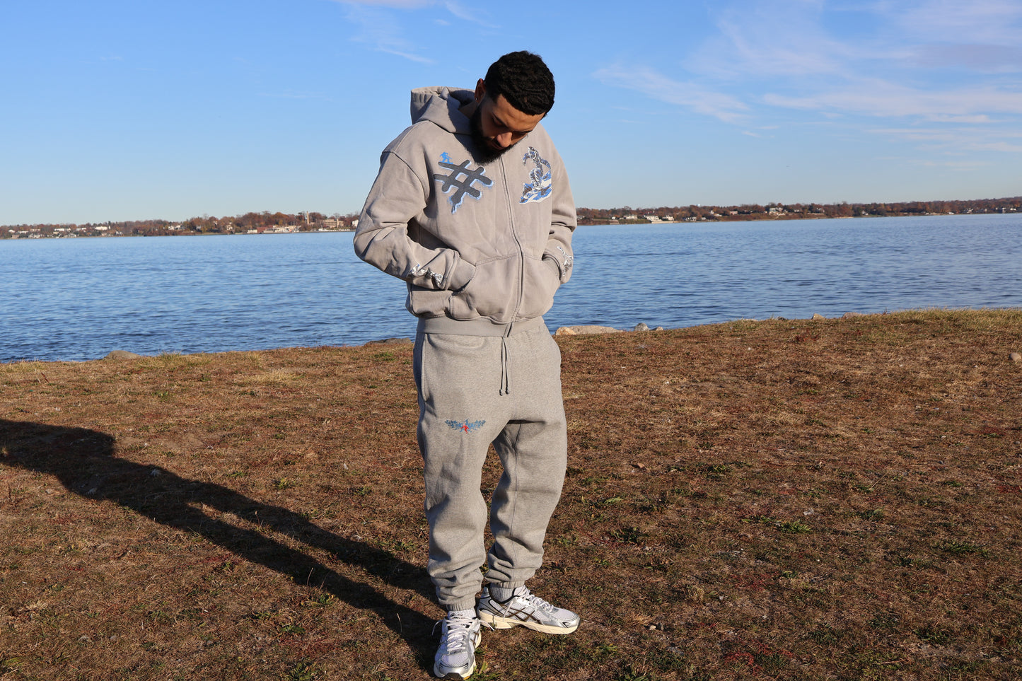 GREY SKI SWEAT PANTS