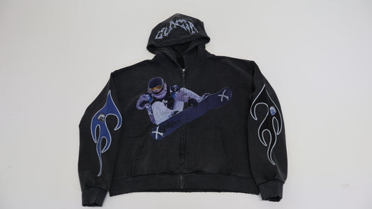 BLACK BLUE SKI GIRL SWEATER