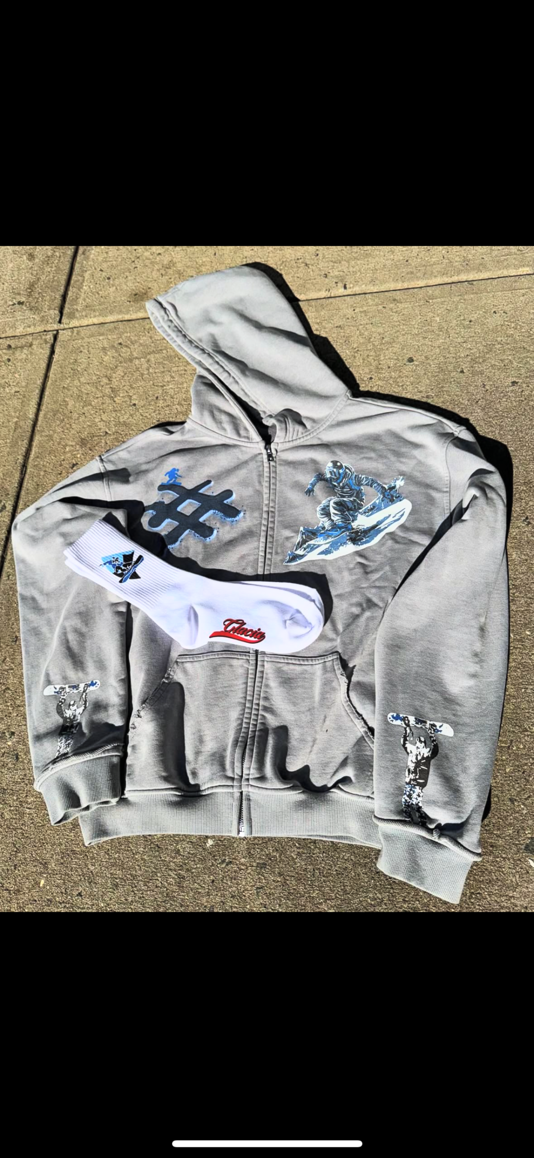 GREY GLACIA HOODIE